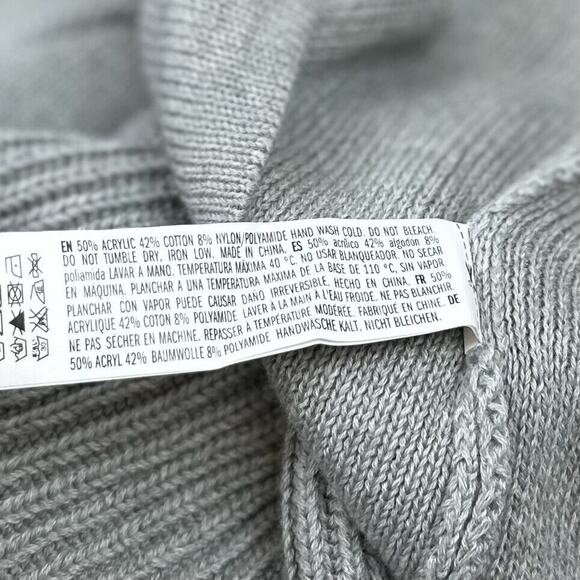 Endless Rose Sweater Romantic Ruffle Off Shoulder Tiered Sleeve Gray Small NWT - Picture 11 of 11